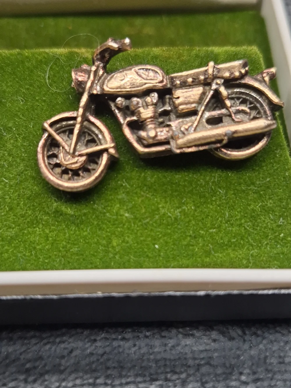 SWANK Vintage-style Motorcycle Cufflinks Gold Tone  Original Box